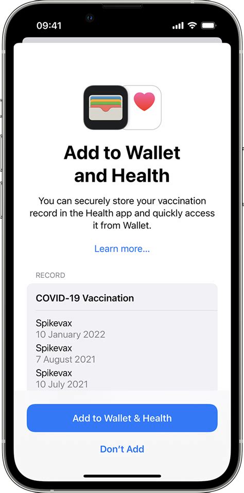 iOS 15.1 Apple Wallet Vaccine Record 